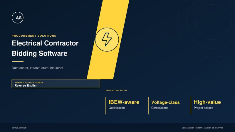 electrical bidding software